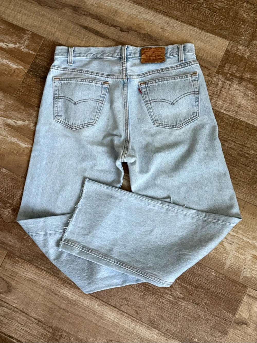 Vintage 1992 Levi's 501 Straight Leg Jeans Cut Off Raw Hem 34 X 28 Made in USA